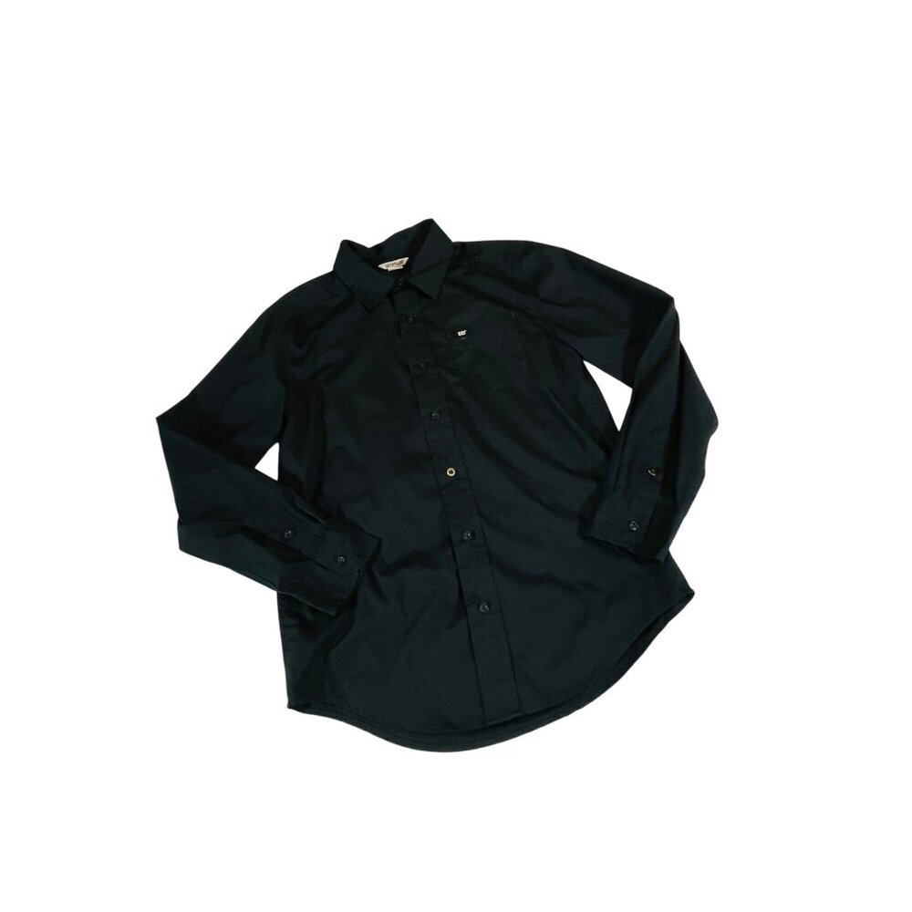 Caterpillar Men's Black Button-Up Shirt S Small Chest Pocket W Logo - Picture 6 of 8